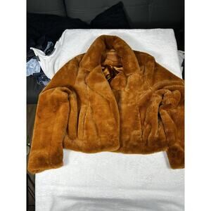 Beautiful BLANK NYC Faux Fur Teddy Brown Sherpa Jacket Coat Extra Large Brown XL